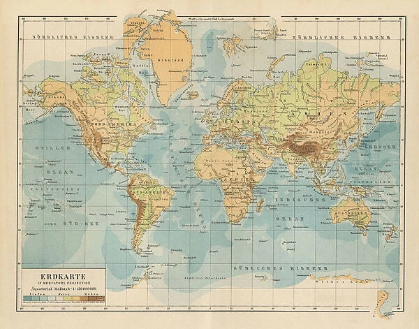 Old map of the World Map