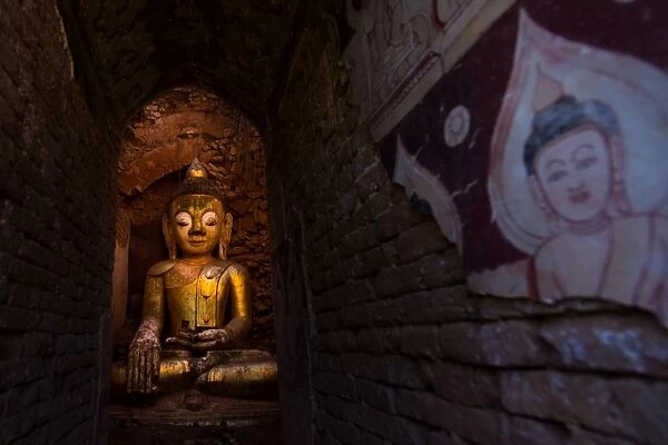 Old Myanmar buddha stupa in Indian