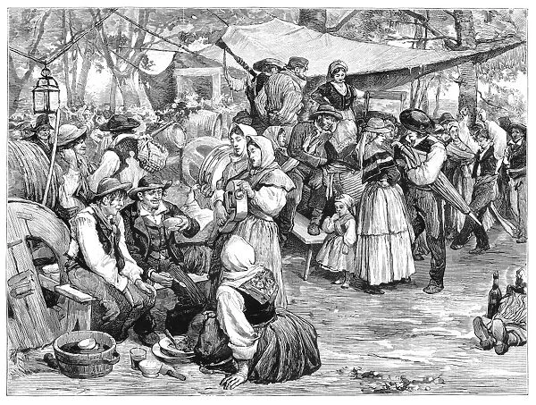 Old popular fair the Honey and Nuts festival in Galicia Spain 1875
