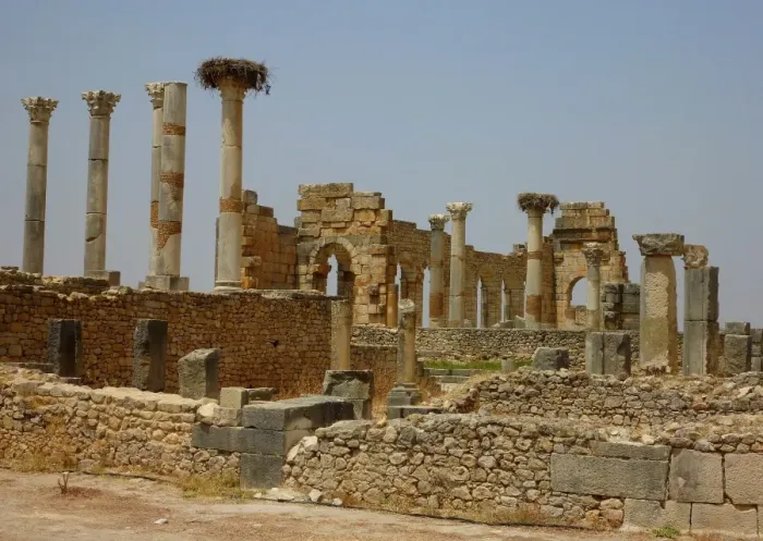 Framed Print : Old Roman ruins in Volubulis, Morocco