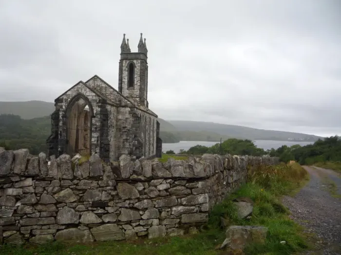 Framed Print : Old ruined church of Dunlewey Framed Print : Old ruined church of Dunlewey