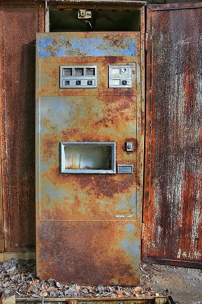 Old soda water machine within Chernobyl exclusion zone