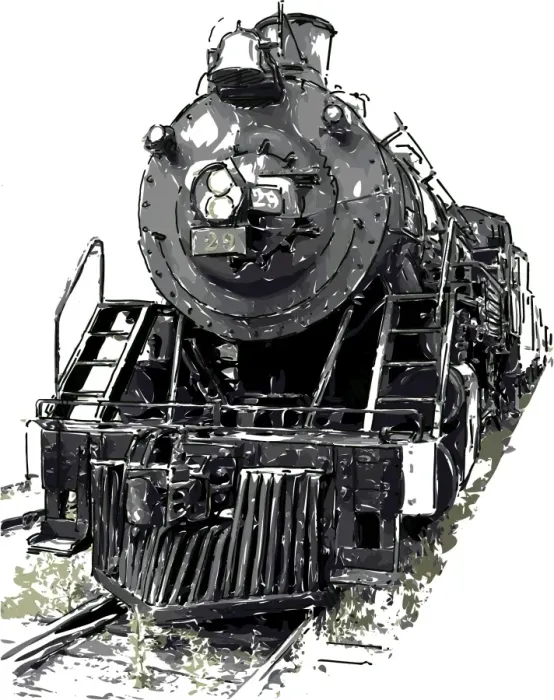 Framed Print : An old steam train frontal view Framed Print : An old steam train frontal view