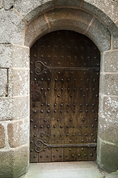 Old style door at Mont Saint-Michel Manche France
