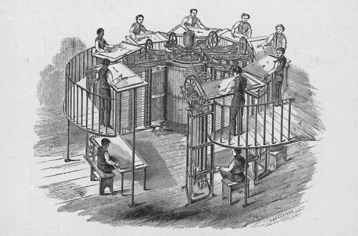 Framed Print : Old Style Printing Press
