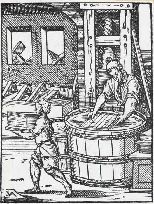 Framed Print : Old-Time Paper Maker; Barrel Framed Print : Old-Time Paper Maker; Barrel