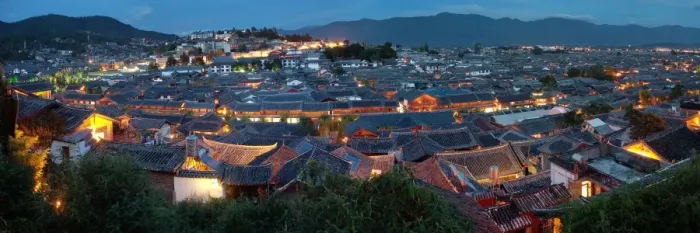 Framed Print : Old Town Lijiang Panorama Framed Print : Old Town Lijiang Panorama