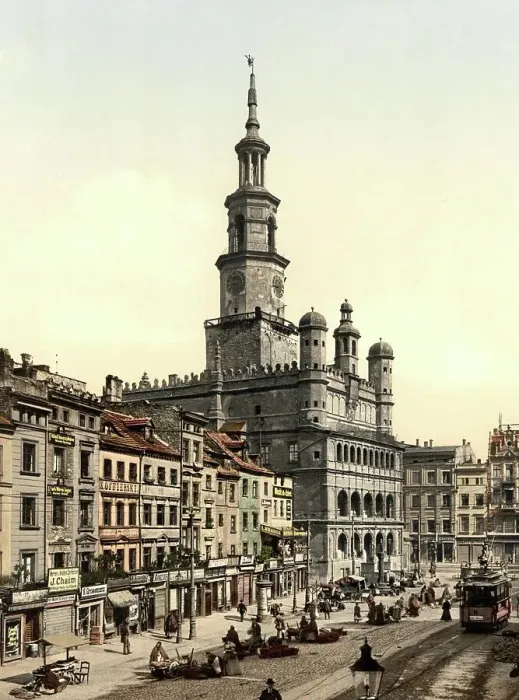 Framed Print : Old Town of Poznan, formerly Germany, now Poznan in Poland, Germany, Historic, digitally restored reproduction of a photochrome print from the 1890s Framed Print : Old Town of Poznan, formerly Germany, now Poznan in Poland, Germany, Historic, digitally restored reproduction of a photochrome print from the 1890s