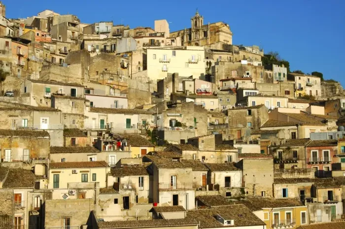 Framed Print : Old town of Ragusa Italy