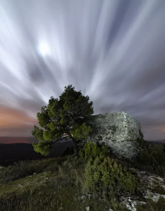 Framed Print : Old watchtower on top of a mountain at night Framed Print : Old watchtower on top of a mountain at night