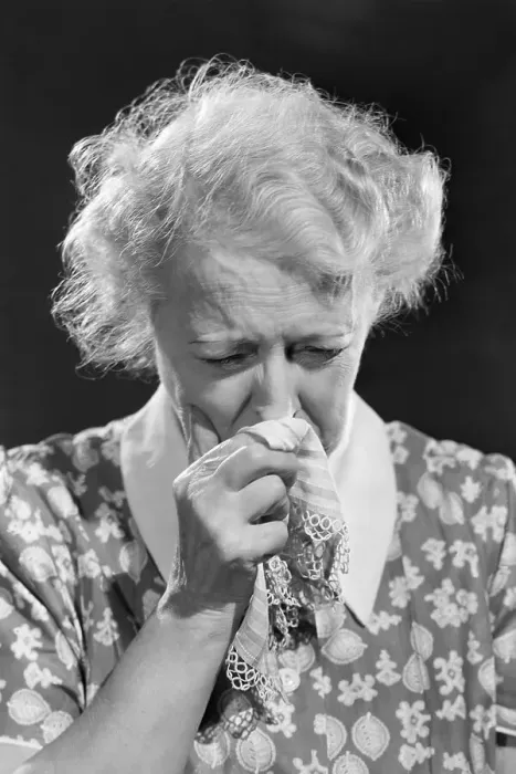Framed Print : Old Woman Crying