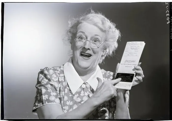 Framed Print : Old Woman with Excited Expression Framed Print : Old Woman with Excited Expression