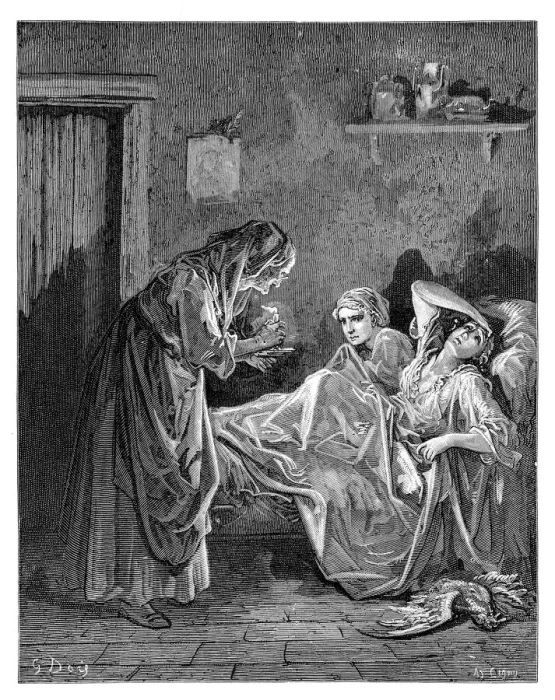 Framed Print : The Old Woman and her Two Servants Framed Print : The Old Woman and her Two Servants