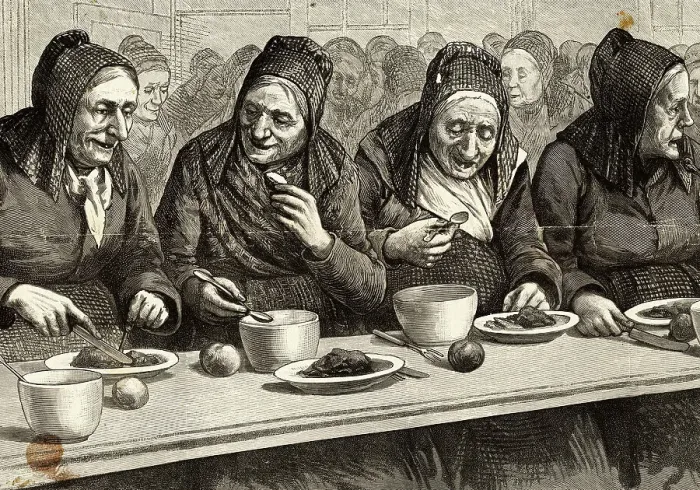 Framed Print : Old Women Having Meal Framed Print : Old Women Having Meal