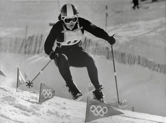 Framed Print : Olga Pall Skiing in Olympics Framed Print : Olga Pall Skiing in Olympics