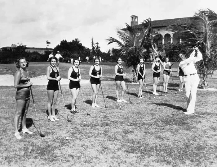 Framed Print : Olin Dutra Conducting Golf Lessons Framed Print : Olin Dutra Conducting Golf Lessons