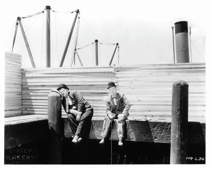 Framed Print : Oliver Hardy And Stan Laurel In Saps At Sea