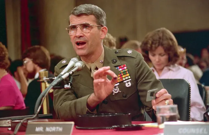 Framed Print : Oliver North Giving Presentation Framed Print : Oliver North Giving Presentation
