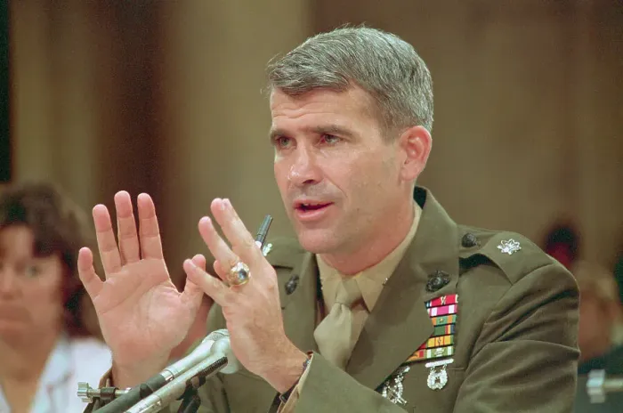 Framed Print : Oliver North Testifying Framed Print : Oliver North Testifying