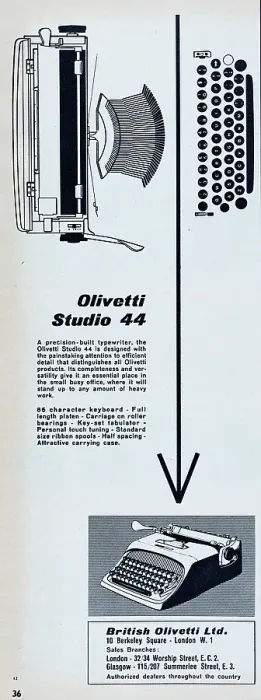 Framed Print : Olivetti Studio 44 Framed Print : Olivetti Studio 44