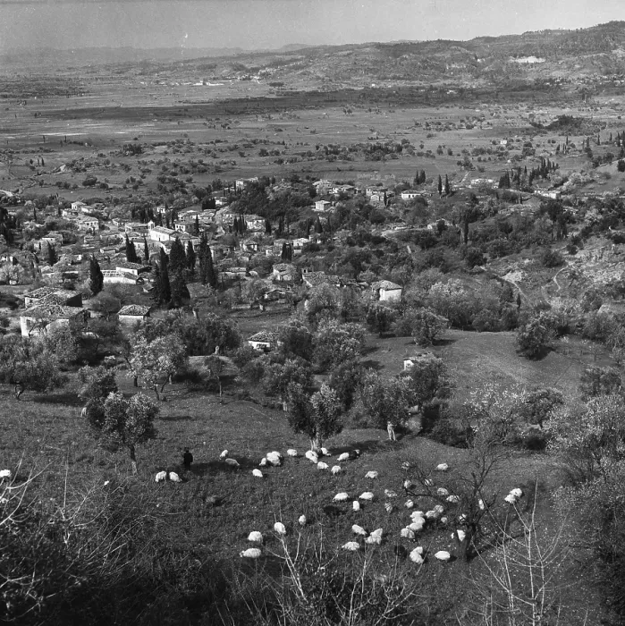 Framed Print : Olympia. 5th July 1952: The modern village of Olympia Framed Print : Olympia. 5th July 1952: The modern village of Olympia