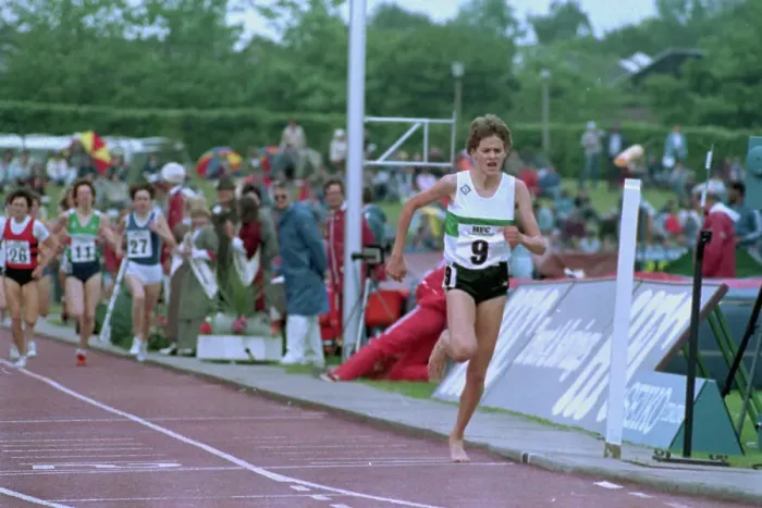 Framed Print : Olympian Zola Budd During World Record Breaking Track Event Framed Print : Olympian Zola Budd During World Record Breaking Track Event