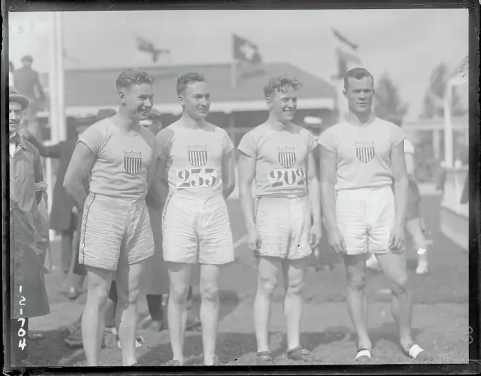 Framed Print : Olympians Posing at Antwerp Framed Print : Olympians Posing at Antwerp