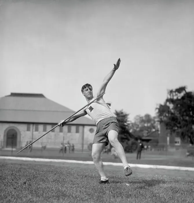 Framed Print : Olympic Athlete Arthur W. Sager Throwing Javelin Framed Print : Olympic Athlete Arthur W. Sager Throwing Javelin