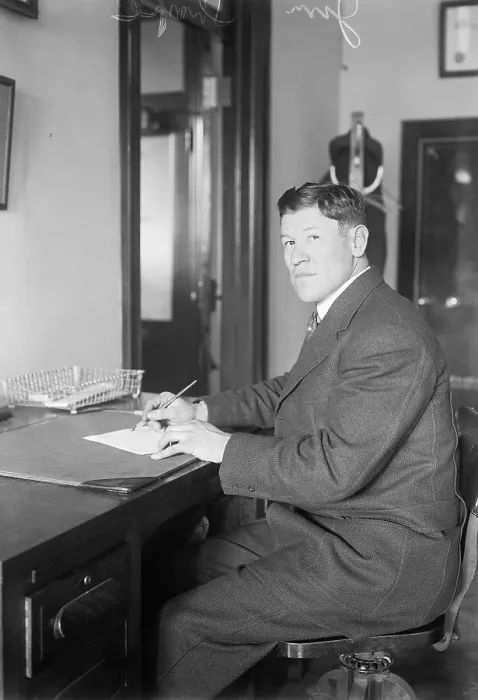 Framed Print : Olympic Athlete Jim Thorpe At A Desk Framed Print : Olympic Athlete Jim Thorpe At A Desk