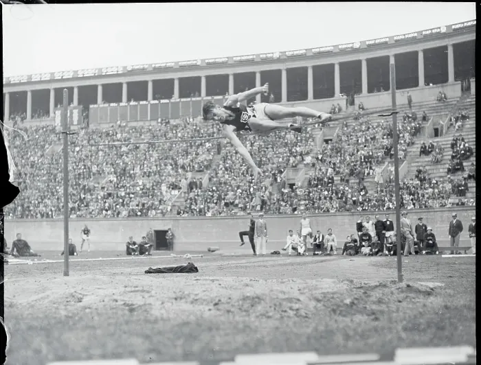 Framed Print : Olympic Champion Leaping Over Bar Framed Print : Olympic Champion Leaping Over Bar