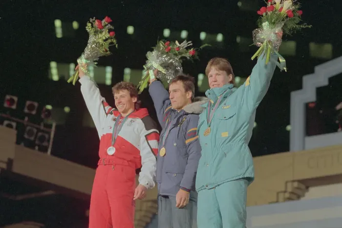 Framed Print : Olympic Champs Waving Bouquets Framed Print : Olympic Champs Waving Bouquets