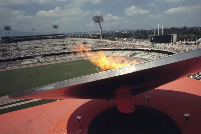 Framed Print : Olympic Flame And Stadium Framed Print : Olympic Flame And Stadium