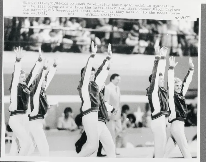 Framed Print : Olympic Gymnastic Members Celebrating Their Medals Framed Print : Olympic Gymnastic Members Celebrating Their Medals