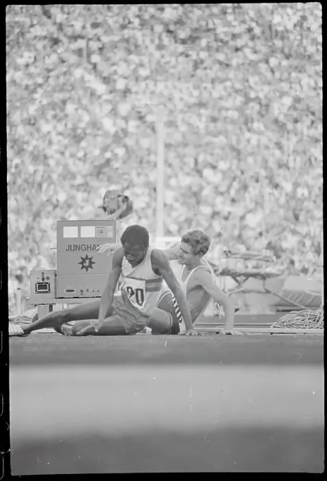 Framed Print : Olympic Runners Fallen on Track Framed Print : Olympic Runners Fallen on Track