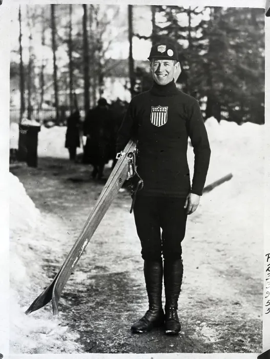 Framed Print : Olympic Ski Jumper Standing Framed Print : Olympic Ski Jumper Standing
