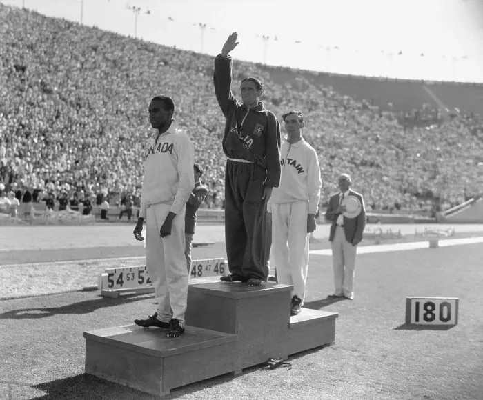 Framed Print : Olympic Winners Giving Homage to Their Country Flags Framed Print : Olympic Winners Giving Homage to Their Country Flags