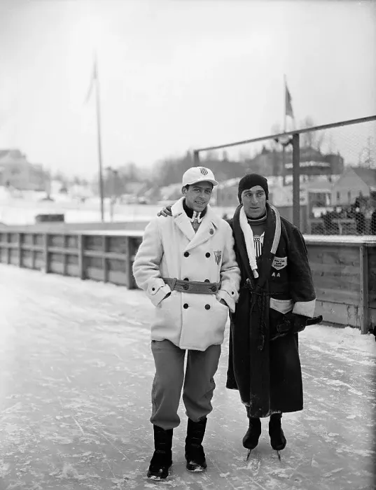 Framed Print : Us Olympic Winners on Ice Rink