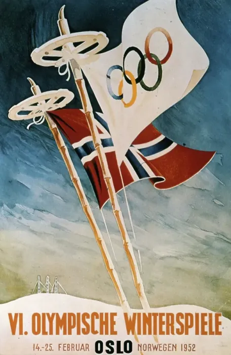 Framed Print : Olympic Winter Games Oslo 1952 Framed Print : Olympic Winter Games Oslo 1952
