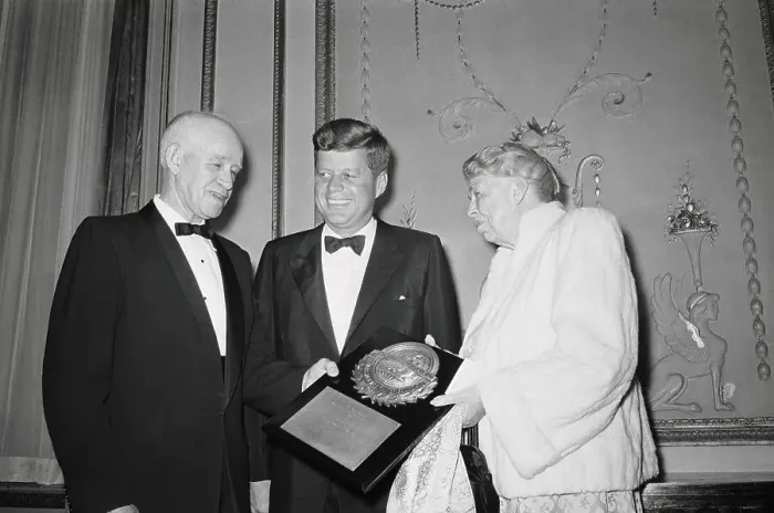 Framed Print : Omar Bradley Receiving Award Framed Print : Omar Bradley Receiving Award