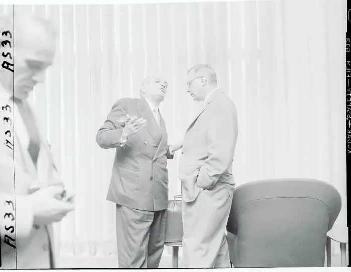 Framed Print : Omar Loutfi Speaking with A.A. Sobolev Framed Print : Omar Loutfi Speaking with A.A. Sobolev