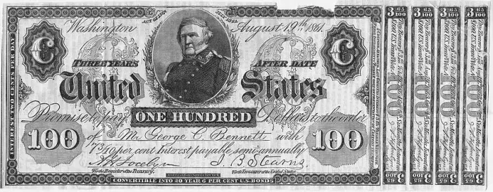 Framed Print : One-Hundred Dollar Civil War Bond Framed Print : One-Hundred Dollar Civil War Bond