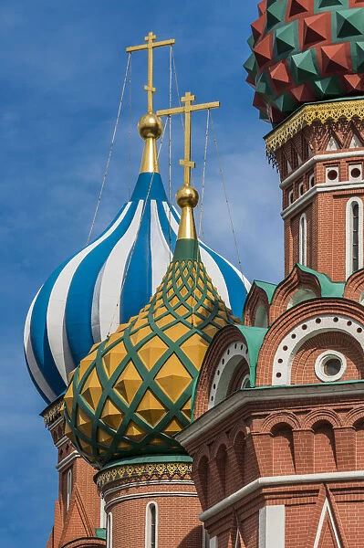 Onion domes of the St. Basil cathedral in Moscow