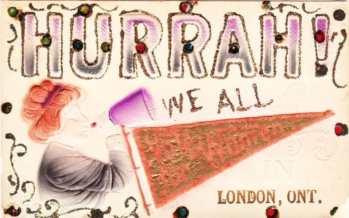 Framed Print : Ontario Suffrage Postcard Framed Print : Ontario Suffrage Postcard
