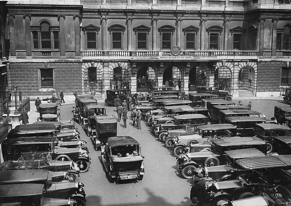 Open Day. 1928: A full car park at Burlington House for the Official opening