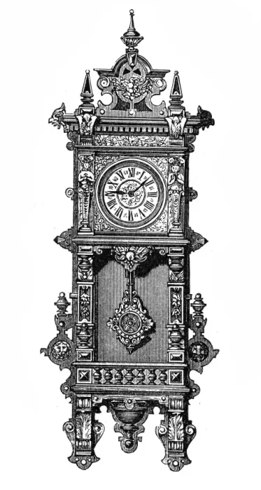 Framed Print : Open housing wall clock Framed Print : Open housing wall clock