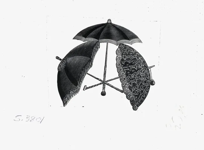 Framed Print : Three Open Ladies Parasols Framed Print : Three Open Ladies Parasols