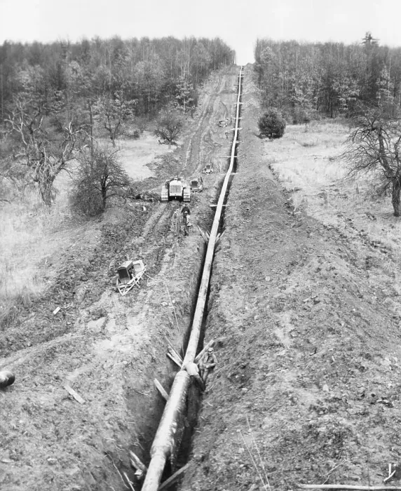 Framed Print : Open Trench with Natural Gas Pipeline Framed Print : Open Trench with Natural Gas Pipeline