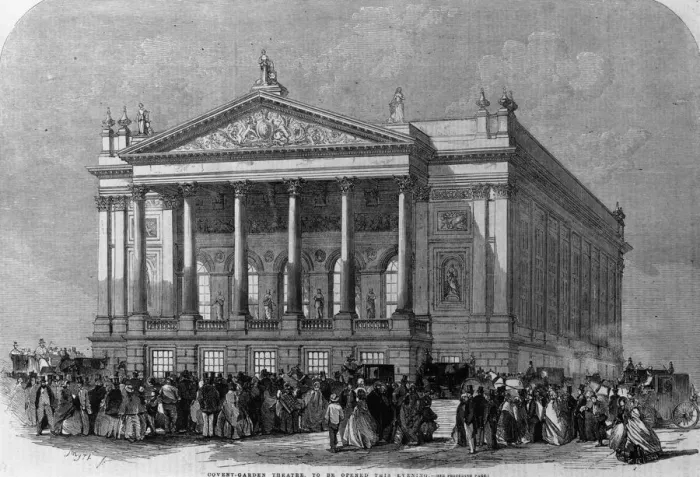 Framed Print : Opera House, Covent Garden 1858 Framed Print : Opera House, Covent Garden 1858