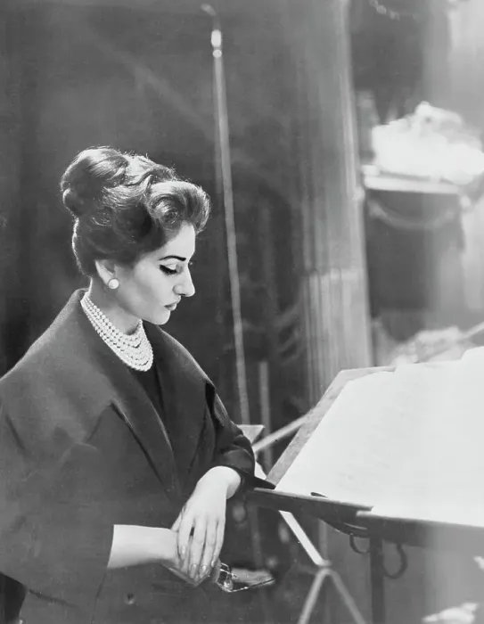 Framed Print : Opera Singer Maria Callas Studying Music Framed Print : Opera Singer Maria Callas Studying Music