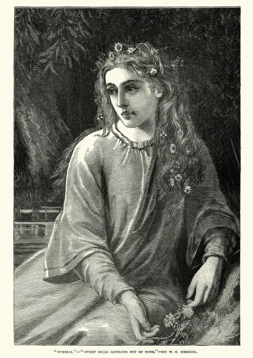 Framed Print : Ophelia from William Shakespeares play Hamlet Framed Print : Ophelia from William Shakespeares play Hamlet
